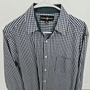 Beverly Hills Polo Club Blue, white Shirt Medium